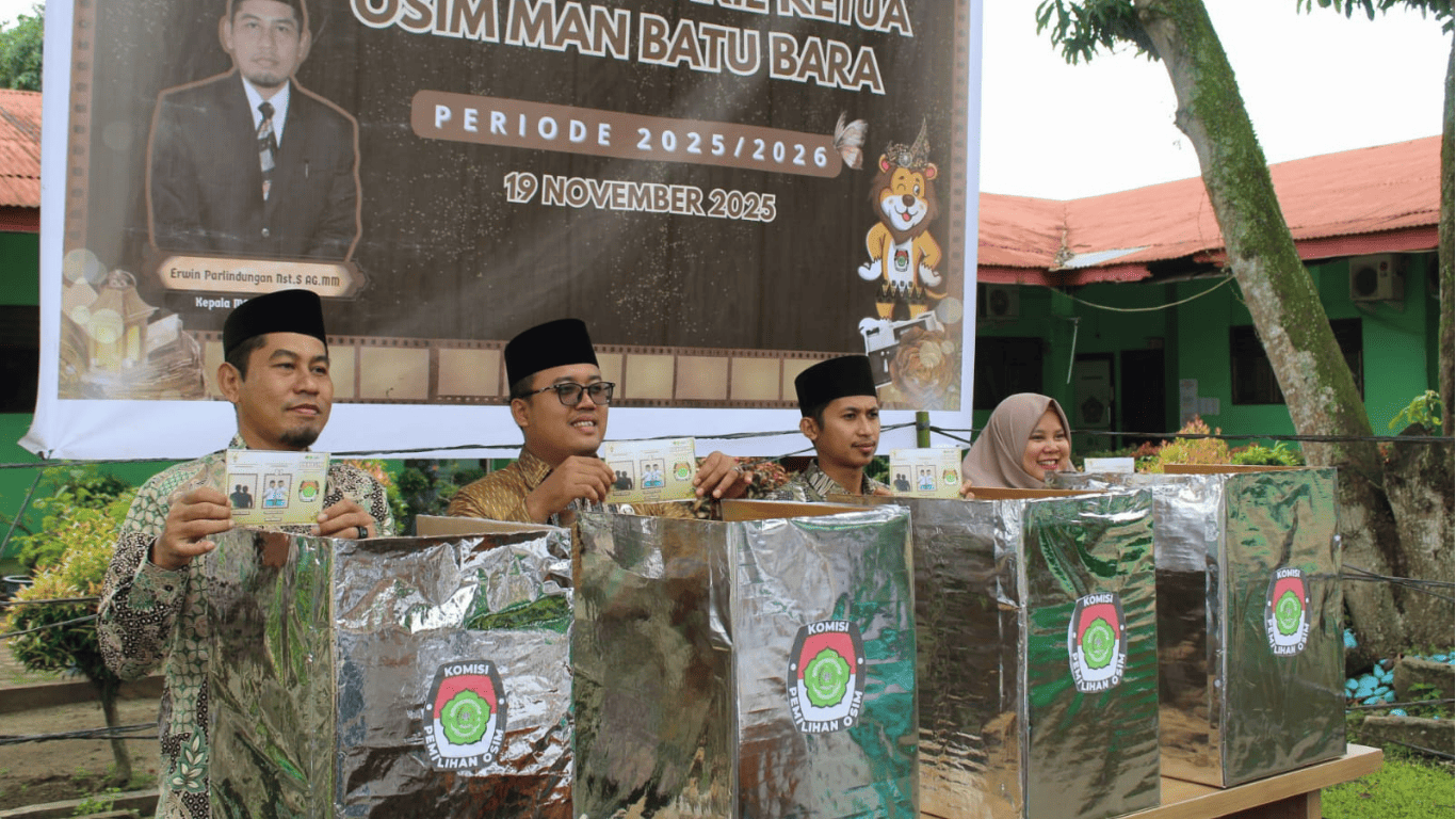 MAN Batubara Gelar Pemilihan OSIM dengan       Satu Pasangan Calon