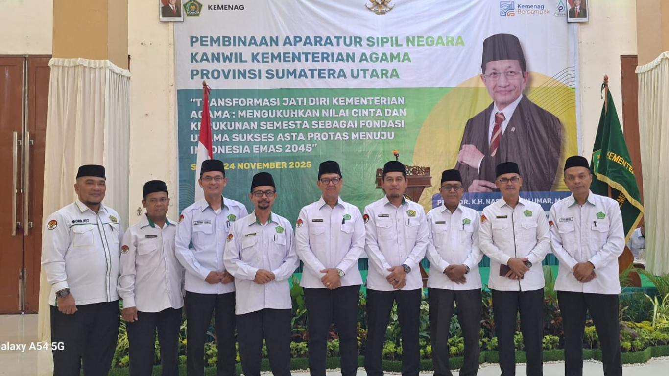 Kepala MAN Batubara Hadiri Pembinaan ASN yang Dipimpin Menteri Agama di Kanwil Sumut